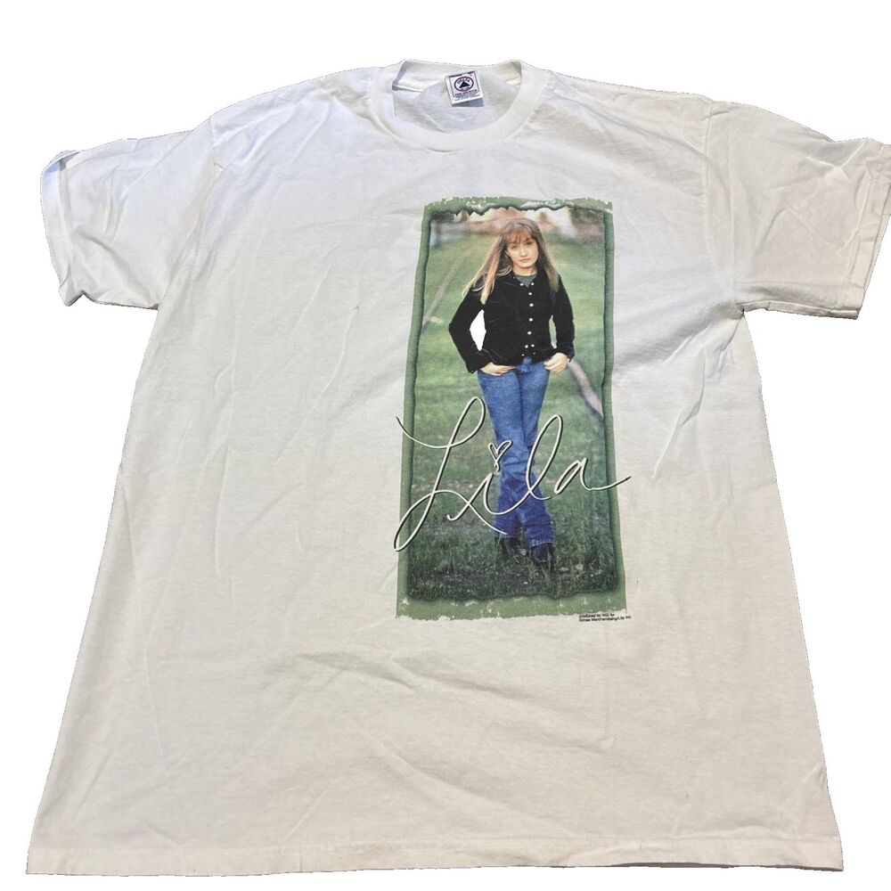 Lila McCann Pure Gold Tour T-Shirt -Adult L - DELTA TAG - USA material - White